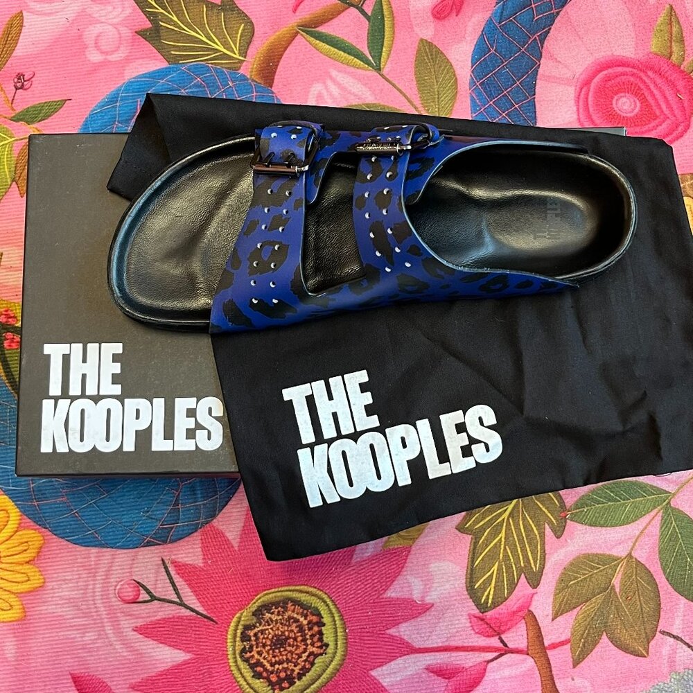 The Kooples, The Printed Leather Sandal, EU 42, NIB